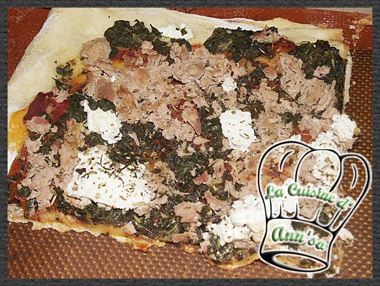 Pizza ricotta, thon et épinards annso-cuisine.fr AnnSo Cuisine