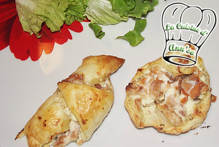 Croissants au fromage ail et fines herbes et saumon fumé annso-cuisine.fr AnnSo Cuisine