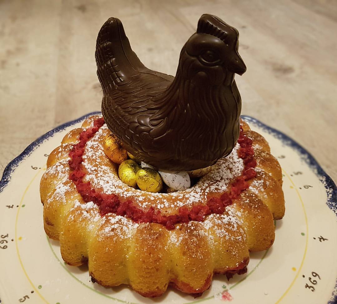 Moelleux framboises et citron – Gâteau de Pâques