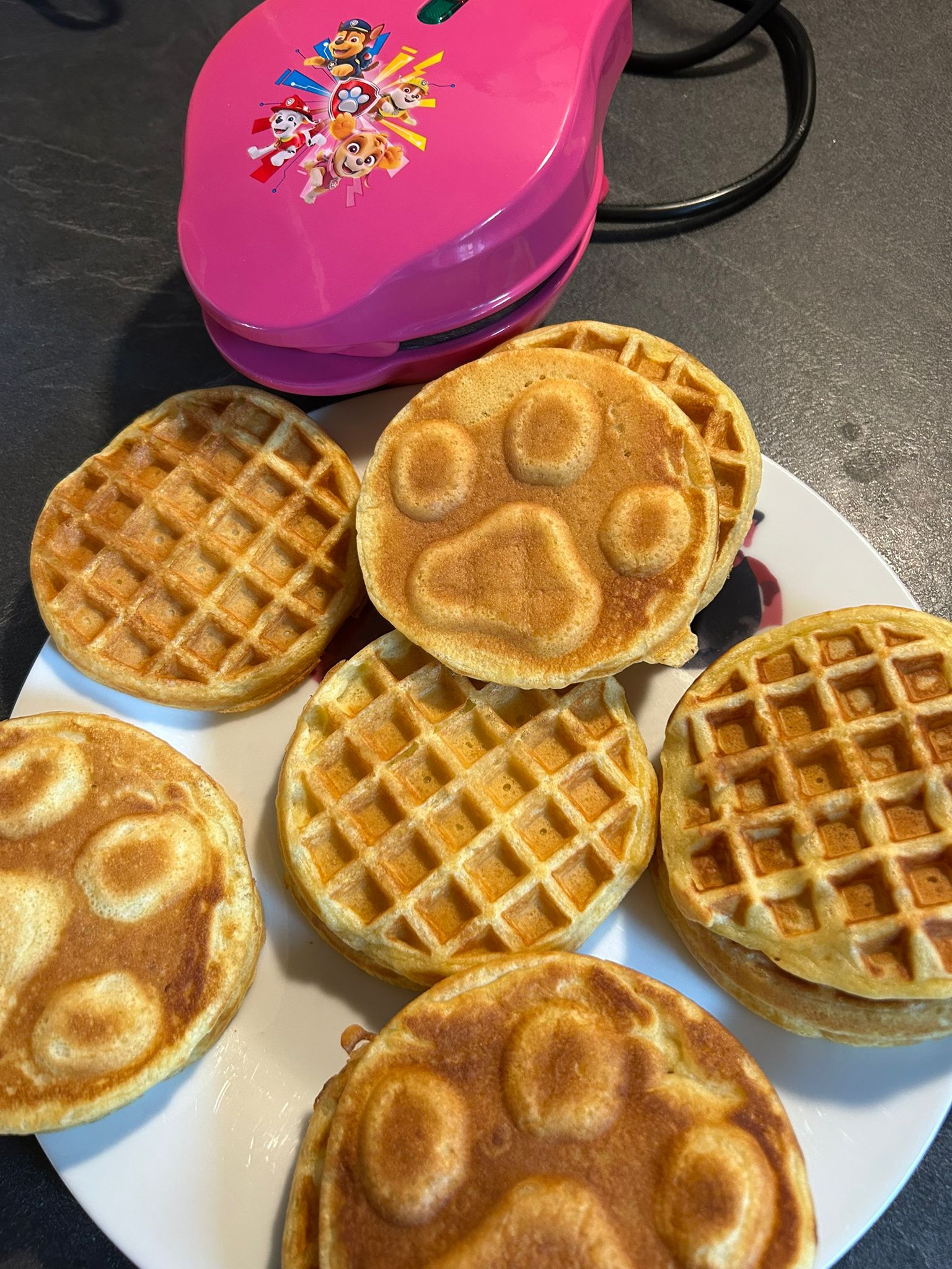 Gaufres maison avec le gaufrier Pat&rsquo;Patrouille