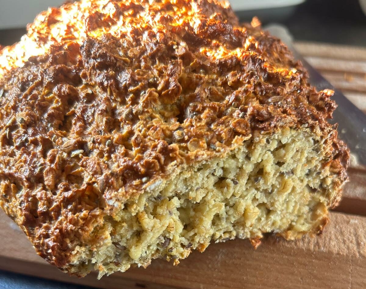 Pain healthy aux flocons d&rsquo;avoine et fromage blanc